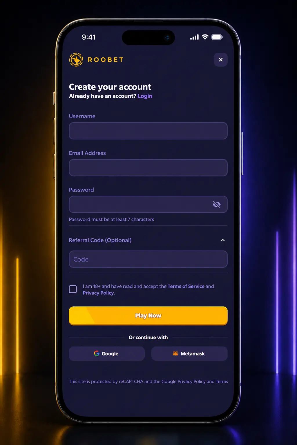 Step-by-step guide showing how to sign up, deposit, and place NFL or NCAA bets on Roobet's sportsbook.