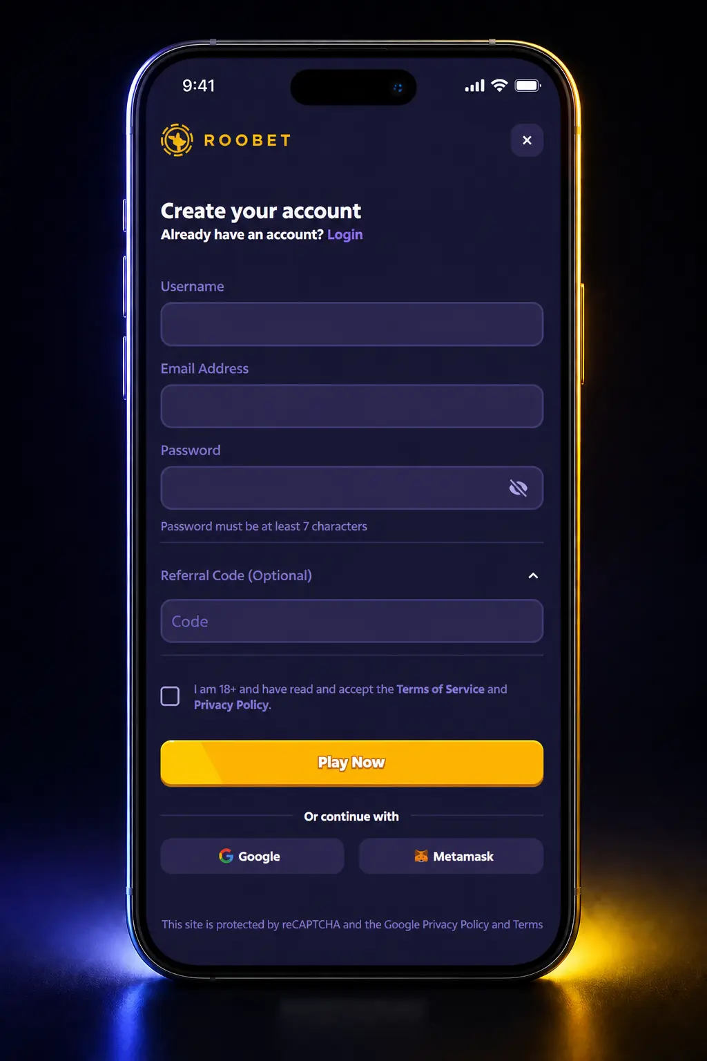 Step-by-step guide showing how to sign up, deposit crypto, and place a table tennis bet on Roobet in four steps.