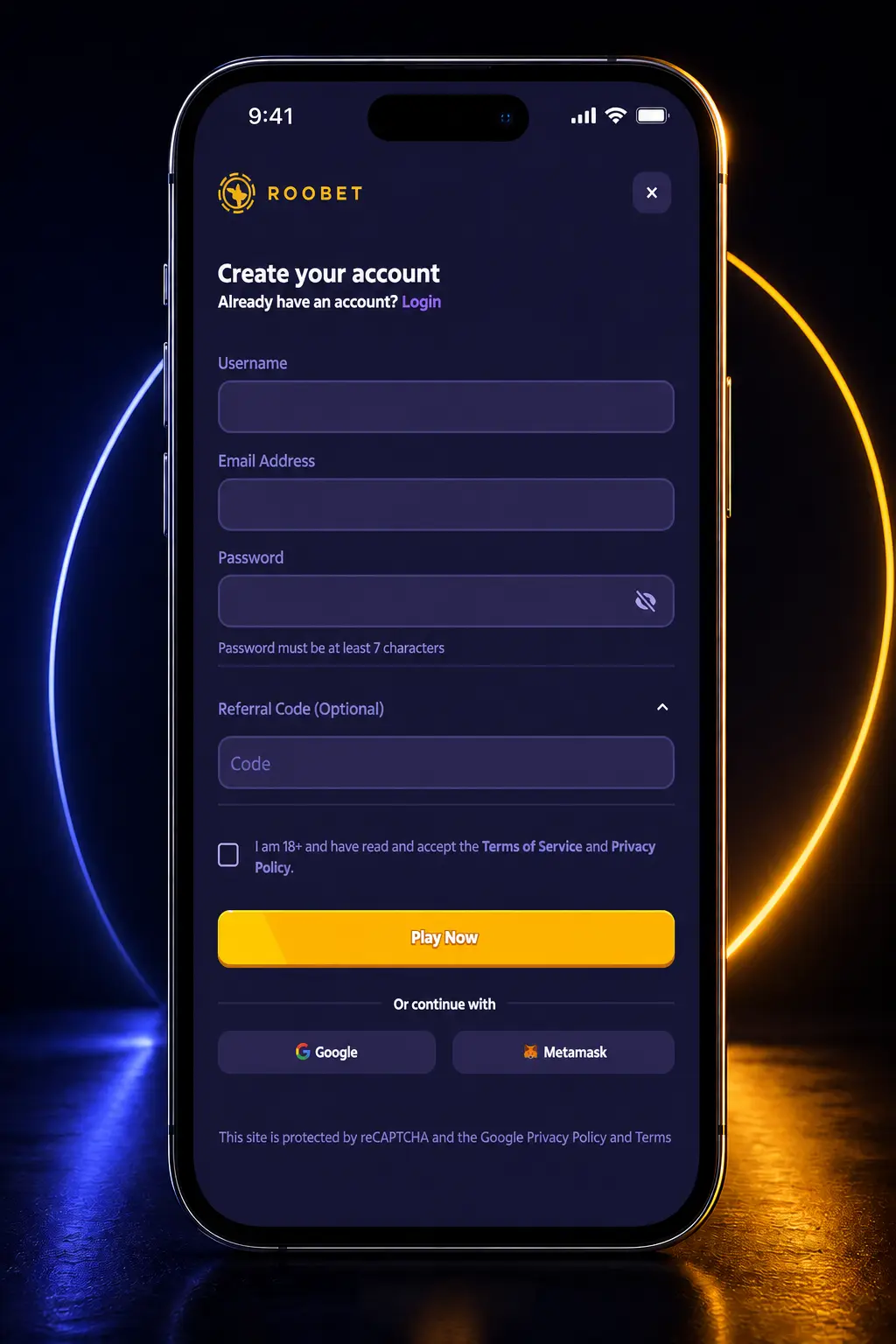 Step-by-step guide showing how to sign up, deposit crypto, and place a tennis bet on Roobet in four easy steps.