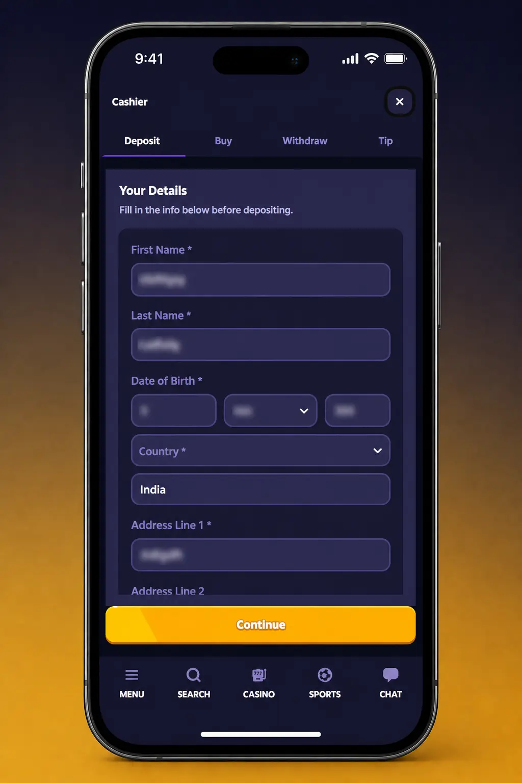 Step-by-step guide showing how to deposit funds on Roobet in India using crypto or cash payment methods.