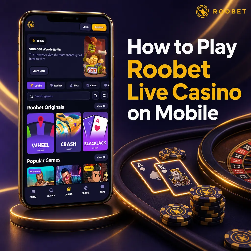 Step-by-step guide to accessing and playing Roobet Live Casino games on a mobile browser without an app.