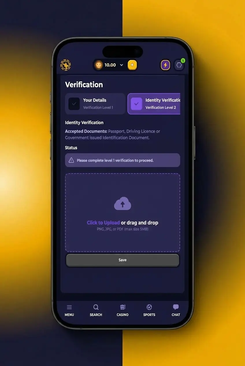 Step-by-step guide showing how to verify your account on Roobet for secure withdrawals