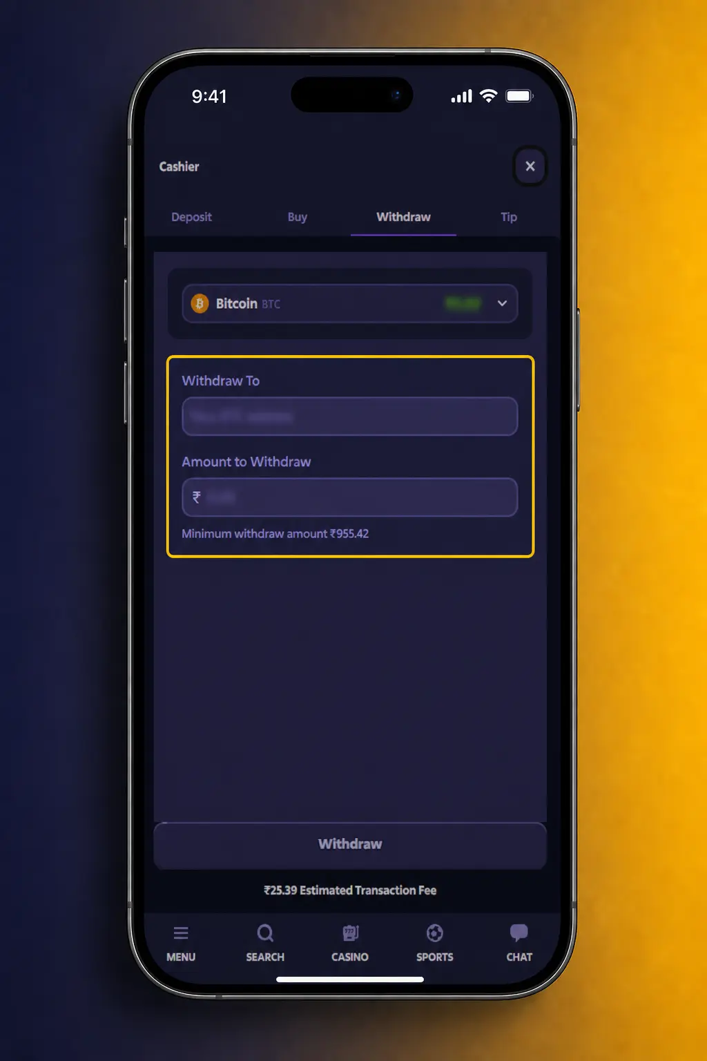 Step-by-step guide showing how to withdraw money from Roobet using crypto options like Bitcoin, Ethereum, or Tether.
