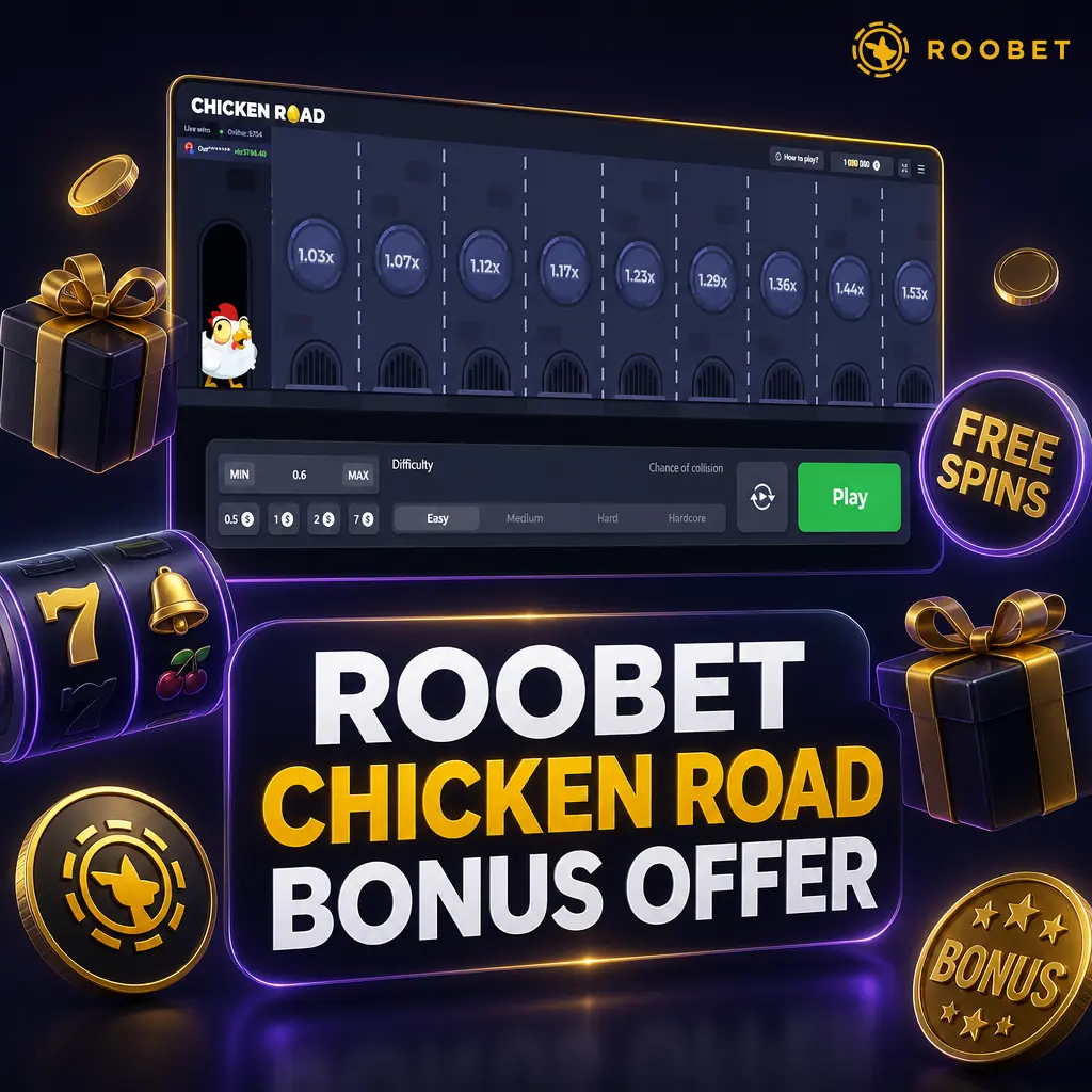 Roobet Chicken Road bonus offer: 100% deposit match up to INR 8,000 for new India accounts, plus VIP Rakeback rewards