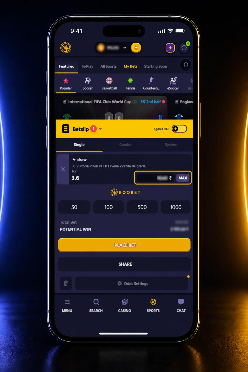 5-step guide to Roobet cricket betting: register, verify email, deposit funds, pick a match, and place your bet.