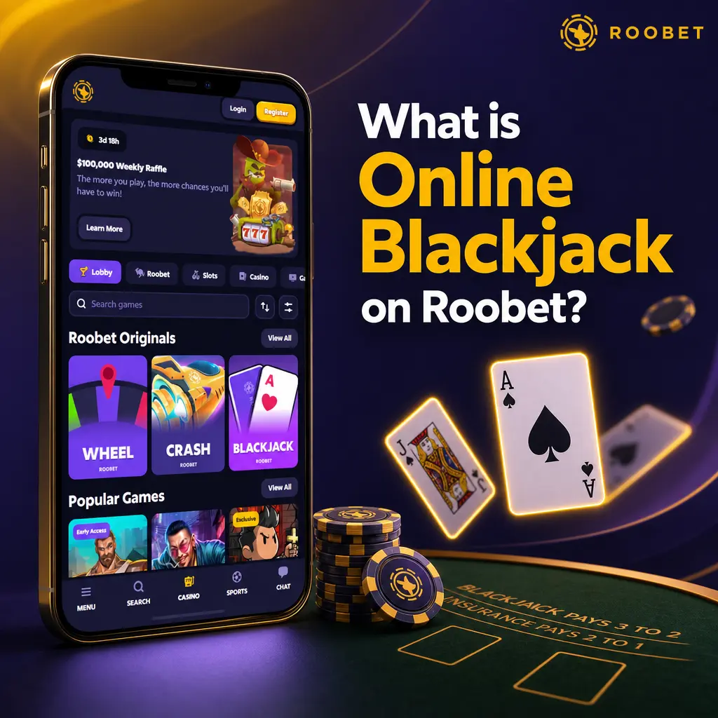 Online Blackjack on Roobet: live dealer and RNG tables, provably fair, 24/7 play from USD 1 via desktop or app.